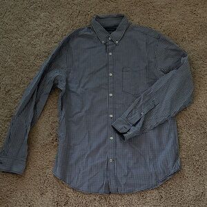 Banana Republic Navy and White Checkered Shirt